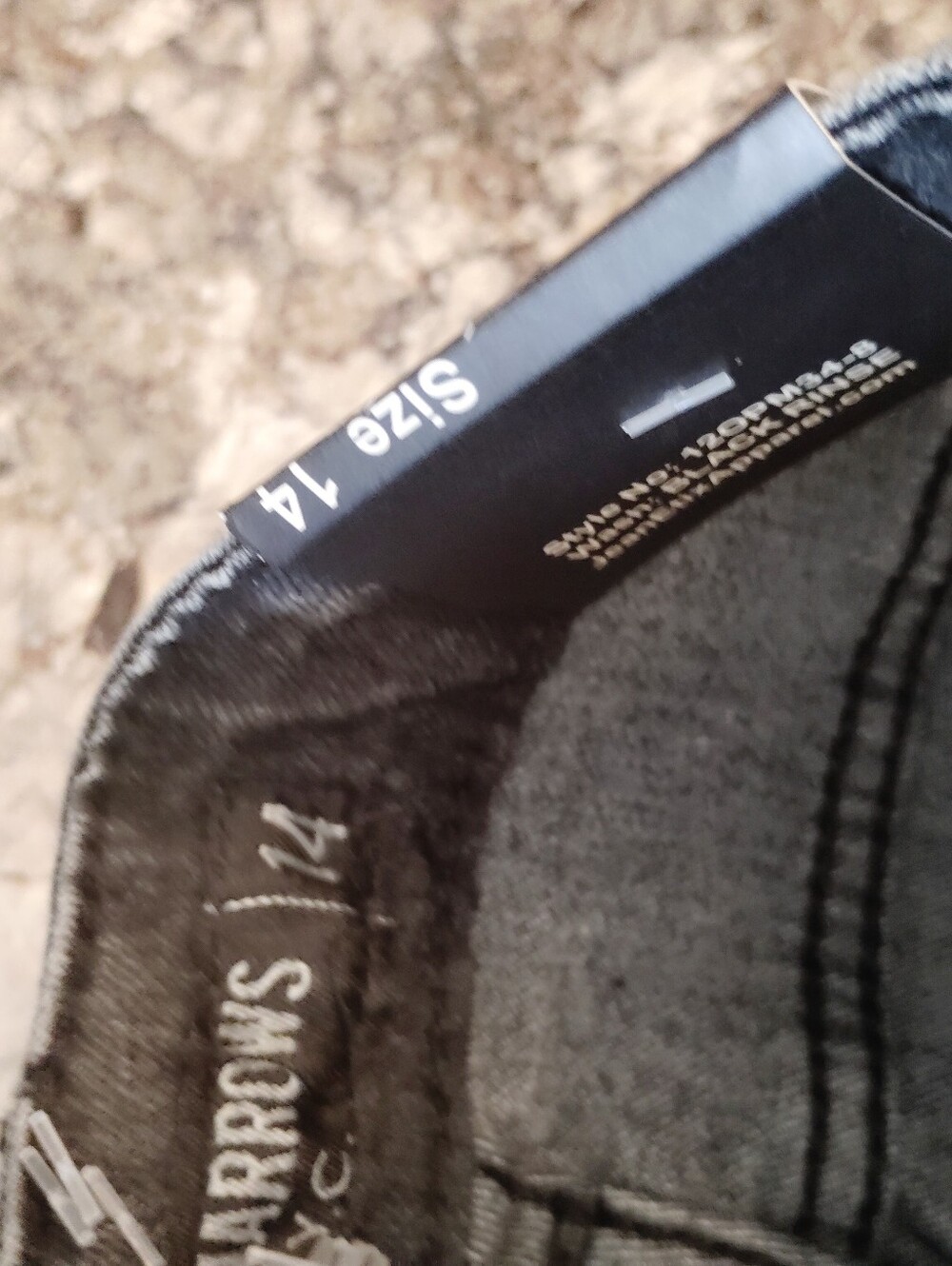:NWT Broad Narrows N.Y.C. Boys Moto Biker Jeans Black Rinse Size 14 - Picture 4 of 6